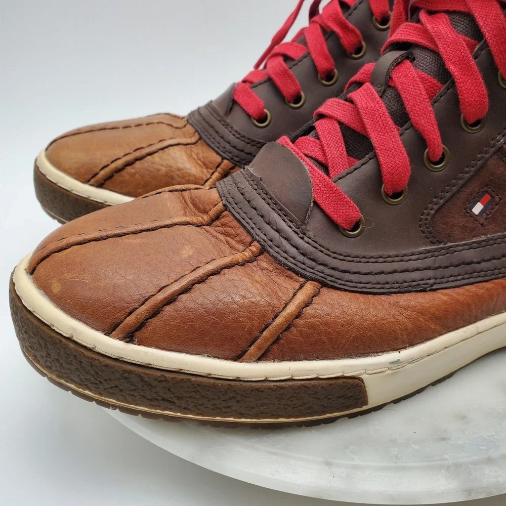 Tommy Hilfiger Dominy 2 Mens Size 10 Duck‎ Boots Leather Winter Snow Rain Shoes